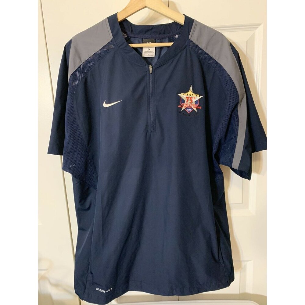Nike 2011 Texas League All Star Game‎ Baseball Blue Field Shirt Mens L Storm Fit